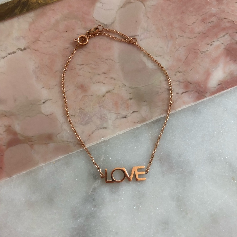 LOVE rose gold bracelet